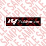 「Peakfourteen」ロゴステッカー（防水仕様）